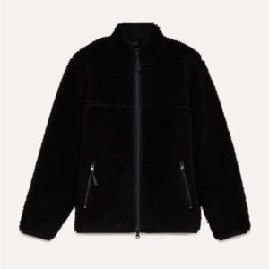 Aritzia TNA Black Sherpa Fleece Jacket
